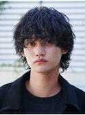 渋谷ルーズパーマメンズカットシャドウパーママッシュウルフ入学