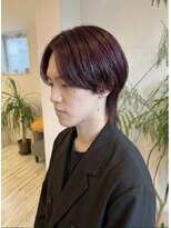 フゥカ 売市店(fuka)&nbsp;ウルフスタイル×ブリーチ×ワインレッドカラー