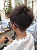 ツーブロック×スパイキー