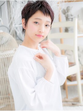 カバーヘア 上尾西口店(COVER HAIR) *mod's上尾*オシャレ感ある小顔黒髪ベリーショートショート e!