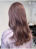 ペールピンク_グレージュカラーボブウルフ_ba404391