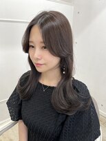 シーン(seen)&nbsp;【くびれヘア×ラベンダーグレージュ】前髪　小顔カット