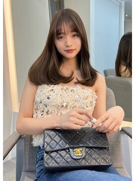 ノク(nok) ウォニョンミディアム_黒髪小顔オリーブグレーココアベージュ