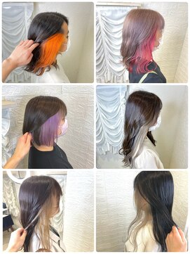 トリ 六甲道店(TORi) インナーカラー×デザインカラー×六反