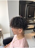 ツイストスパイラルパーマ　ツイストパーマ　スパイキーショート