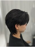 ニュアンスパーマセンターパートウルフワンカールパーマ