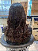 艶髪/ダークブラウン/ゆる巻き/コテ巻きカール