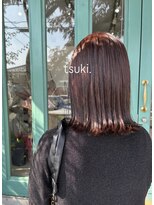 ツキ(tsuki.) 《 tsuki. 》bob × OWAY organic color violet