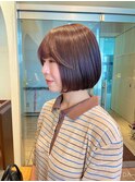 葡萄カラー　ボブ
