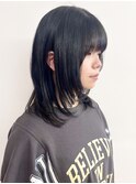 【morio松戸 アイダ】黒髪ミディアムレイヤーワンカールレイヤー