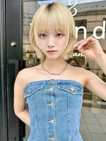 サンドレオ 新宿店(sand Leo)&nbsp;ミディアムレイヤーカット/髪質改善/韓国/前髪/新宿/ブリーチ
