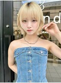 ミディアムレイヤーカット/髪質改善/韓国/前髪/新宿/ブリーチ