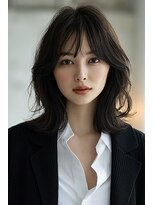 ノラ シブヤ(NORA) 小顔ミディアムパーマミディアムデジタルパーマボブパーマ前髪