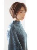 ３０代４０代５０代大人可愛いショートボブ　シルエットが綺麗