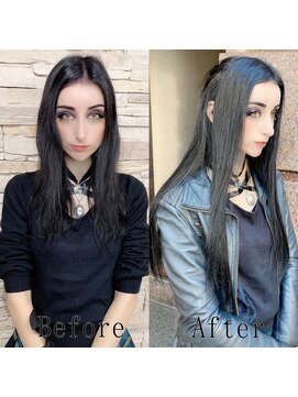 エクステ専門店あるじゃんすー 柏店 ブラック#シールエクステ#小顔#ドレスヘア#小顔ヘア＃黒髪#柏