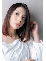 カバーヘアアンドスパ ブリス 浦和(COVER HAIR&SPA bliss) 前下がり大人可愛いベイビーピンクバイカラーY浦和10代20代30代