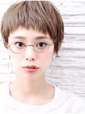 [OCEAN Hair&Life藤原純] オン眉無造作ショート×グレージュ☆