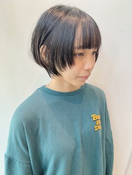 ステア ケース(stair case) 銀座黒髪マッシュショートボブ前髪あり20代30代髪型