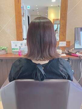 カラープロデュースバイアルバ(color produce byALBA) ブリーチありピンクカラー
