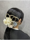 成人式ヘアセット(シニヨン)
