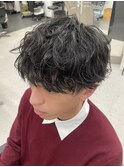 横浜シャドウパーマツイストスパイラルパーマメンズマッシュ30代