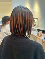 イーストハムアネーロ(EAST HAM anello) オレンジレッドハイライト/ミニボブ