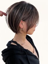 《小顔美人◎》ショートヘアには、【柔らかいベージュ】を入れたハイライトがおすすめ*[徳島/白髪ぼかし]