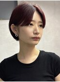 ブリーチなしピンクワインレッド