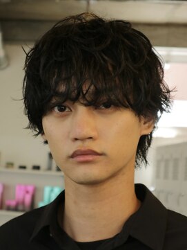 バイフィフス 原宿/表参道(by fifth) 原宿シャドウパーマ緩めメンズマッシュウルフカットツーブロック