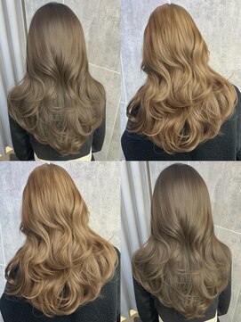 アマトウキョウ アユンチェ(AMA TOKYO×AYUNCHE) ヘーゼルベージュ グレージュ レイヤーカット 韓国風