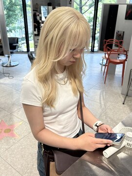 ペレ アネックス 大阪梅田茶屋町店(PELE ANNEX) くびれヘア/アプリコットオレンジ/ハイライトカラー/梅田