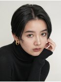 横浜西口顔周りレイヤーカットくびれヘア切りっぱなしボブ30代