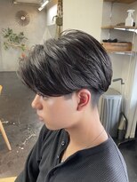 エルマノ 仙川(L mano)&nbsp;〈k22〉メンズパーマブリーチフェードツーブロックスパイラル