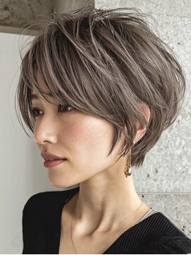 ハーツ(Heart's) 白髪ぼかし脱白髪染め似合わせショートボブ40代50代60代