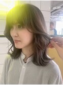 韓国/顔周りレイヤー/おくれ毛/ベージュ/ダブルカラー/西区/小新