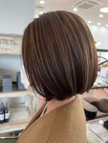 オブジェ ナチュレ(OBJE’T nature)&nbsp;ハイライトカラー/ショートボブ/ブラウンベージュ