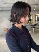 黒髪カタログ/クラゲヘアー/オリーブグレー/銀座