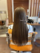 ピールアーク(peal ark)&nbsp;韓国風ロングスタイルベージュ透明感レイヤー大人可愛い艶髪