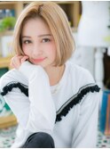 ■外国人風ハイトーン前下がり大人ボブ106-5★戸頭10代20代30代