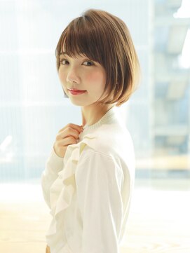 アイティー バイ アルバム 浦和店(IT by ALBUM) ナチュラルボブ_ココアブラウンフリンジウェーブ_27191