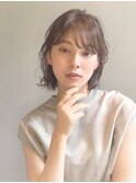 ボブ　ヘアアレンジ　ハーフ