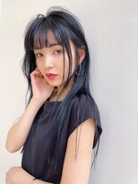 ジゼル(GiseL)&nbsp;大人ネイビー♪/ブリーチありダブルカラー/髪質改善/艶カラー