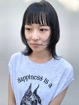 マジコ 下北沢本店(Magico) ミルクティーベージュカラーレイヤーカットウルフカット韓国