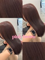 フォンズ(FONS)&nbsp;ピンクブラウン　ピンクカラー　暖色カラー　ブリーチなし　学割