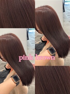 フォンズ(FONS) ピンクブラウン　ピンクカラー　暖色カラー　ブリーチなし　学割