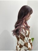 インナーカラーピンク
