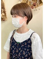 ソソ(soso)&nbsp;【soso 伊勢田】丸みショート×ベージュ【横浜/ブリーチ】