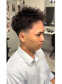 ツイストスパイラルパーマ/フェードカット/ビジネスヘア