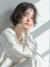 ルアナ ヘア アンド トリートメント(Luana) 【Luana難波】前髪なしショートボブ×ラテカラー