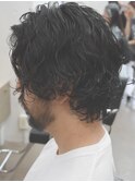 メンズミディアムパーマ